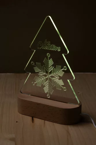 Woodify Xmas karácsonyfa alakú LED-es trófea
