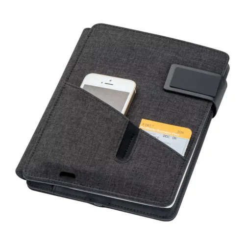 Leno A5 mappa powerbankkal, 4000 mAh