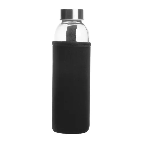 Klagenfurt ivópalack neoprén tokban, 500 ml (ø 7 × 22,3 cm, Fekete)