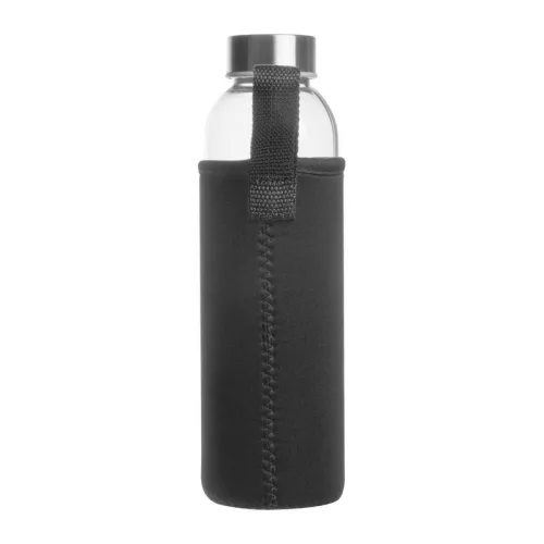 Klagenfurt ivópalack neoprén tokban, 500 ml (ø 7 × 22,3 cm, Fekete)