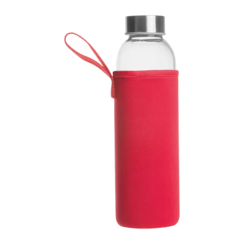 Klagenfurt ivópalack neoprén tokban, 500 ml (ø 7 × 22,3 cm, Piros)