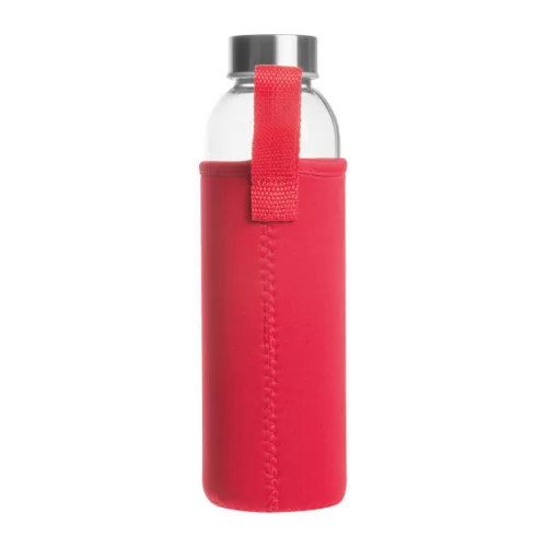 Klagenfurt ivópalack neoprén tokban, 500 ml (ø 7 × 22,3 cm, Piros)