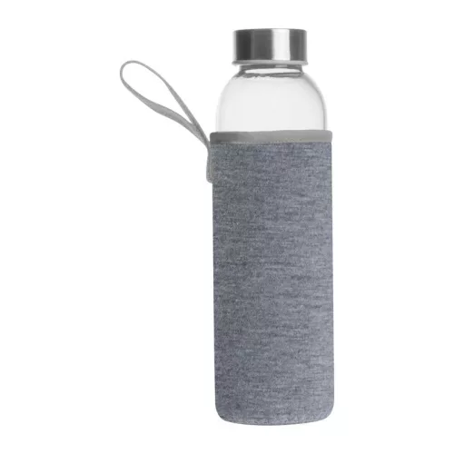 Klagenfurt ivópalack neoprén tokban, 500 ml (ø 7 × 22,3 cm, Szürke)