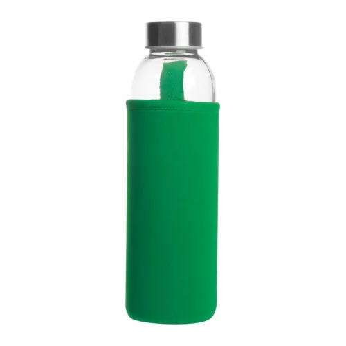 Klagenfurt ivópalack neoprén tokban, 500 ml (ø 7 × 22,3 cm, Zöld)