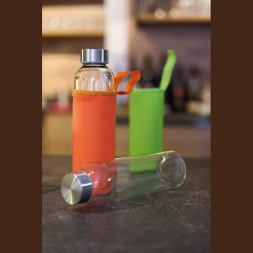 Klagenfurt ivópalack neoprén tokban, 500 ml (ø 7 × 22,3 cm, Narancssárga)