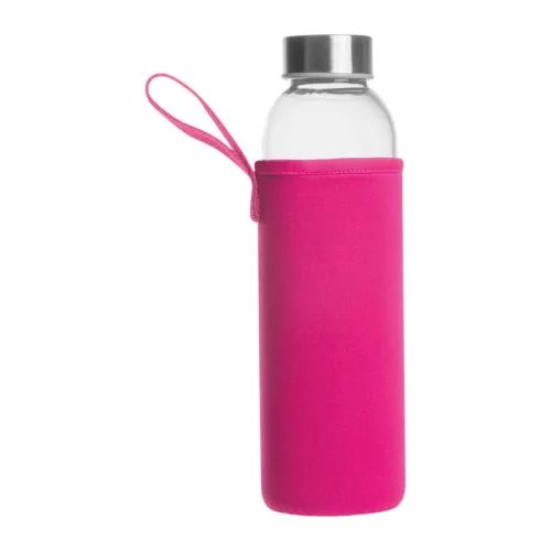 Klagenfurt ivópalack neoprén tokban, 500 ml (ø 7 × 22,3 cm, Rózsaszín)