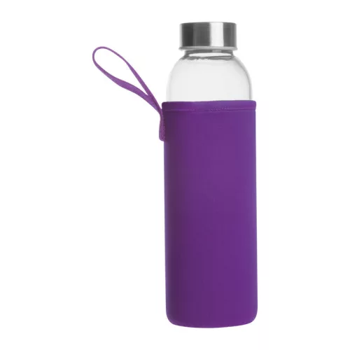 Klagenfurt ivópalack neoprén tokban, 500 ml (ø 7 × 22,3 cm, Lila)