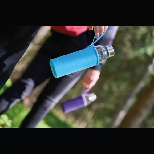 Klagenfurt ivópalack neoprén tokban, 500 ml (ø 7 × 22,3 cm, Világos Kék)