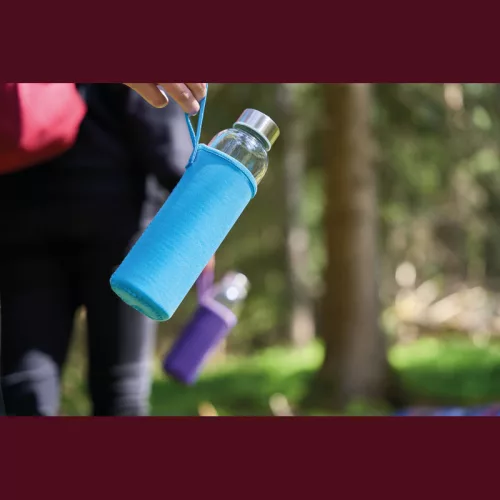 Klagenfurt ivópalack neoprén tokban, 500 ml (ø 7 × 22,3 cm, Világos Kék)