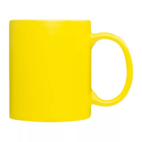 Thessaloniki gumírozott bögre, 300 ml (ø 8,2 × 9,8 cm, Sárga)