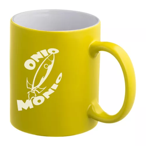 Thessaloniki gumírozott bögre, 300 ml (ø 8,2 × 9,8 cm, Sárga)