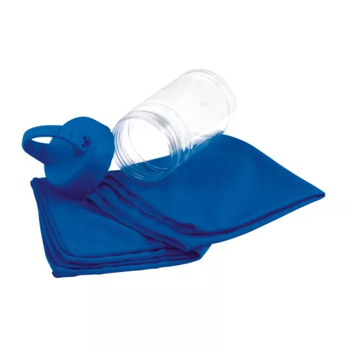 Sporty mikroszálas törölkőző (ø 6,3 × 16,5 cm, Kék)