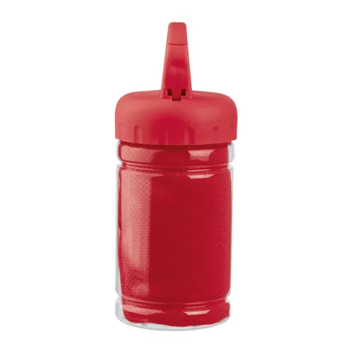 Sporty mikroszálas törölkőző (ø 6,3 × 16,5 cm, Piros)