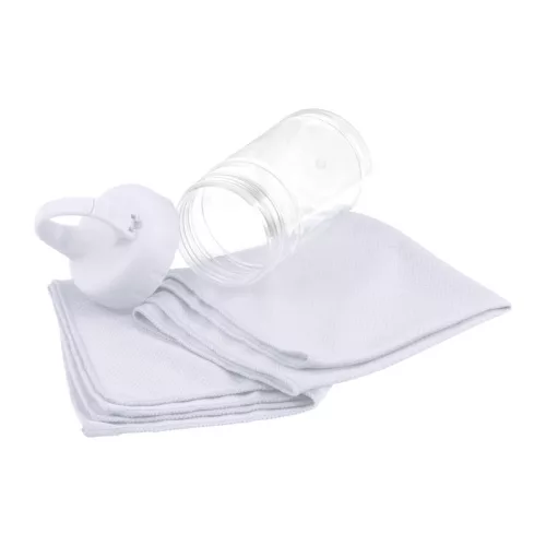 Sporty mikroszálas törölkőző (ø 6,3 × 16,5 cm, Fehér)