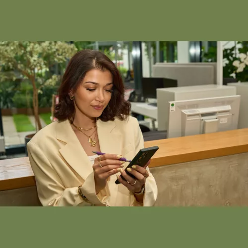 Salt Lake City fém golyós- és érintőtoll (14,7 × ø 1 cm, Lila)