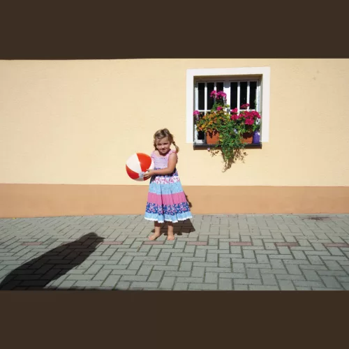 Key West strandlabda (Panel 40 cm ø 26 cm, Piros)