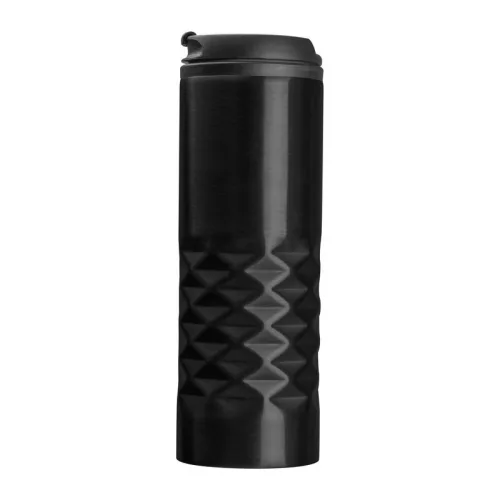 Santander fém termoszbögre, 500 ml (ø 7 × 21,7 cm, Fekete)