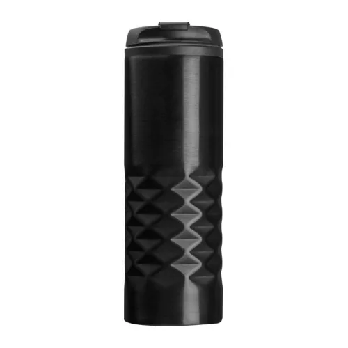 Santander fém termoszbögre, 500 ml (ø 7 × 21,7 cm, Fekete)