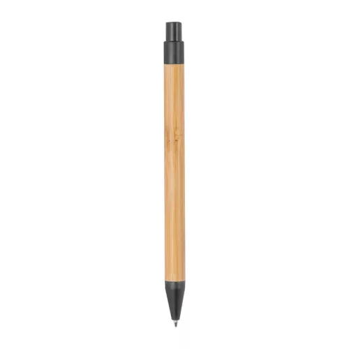 Halle bambusz golyóstoll (14,2 × ø 1 cm, Fekete)