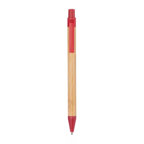 Halle bambusz golyóstoll (14,2 × ø 1 cm, Piros)