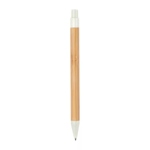 Halle bambusz golyóstoll (14,2 × ø 1 cm, Fehér)
