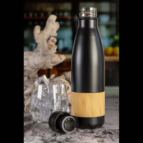 Kobe acél ivópalack, 750 ml (Fekete)