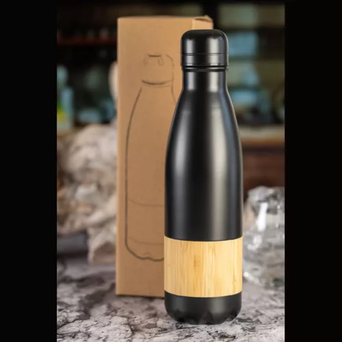 Kobe acél ivópalack, 750 ml (Fekete)
