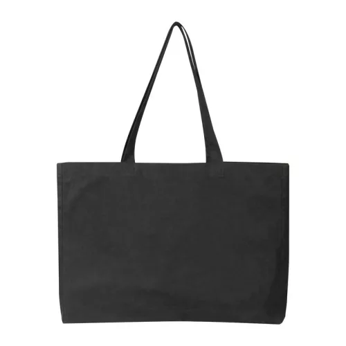 Bari biopamut vászontáska, 270 g/m² (Fekete)