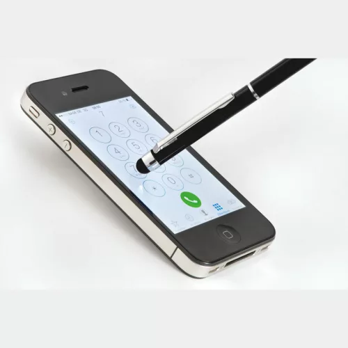 New Orleans fém golyós- és érintőtoll (13,8 × ø 0,8 cm, Fekete)