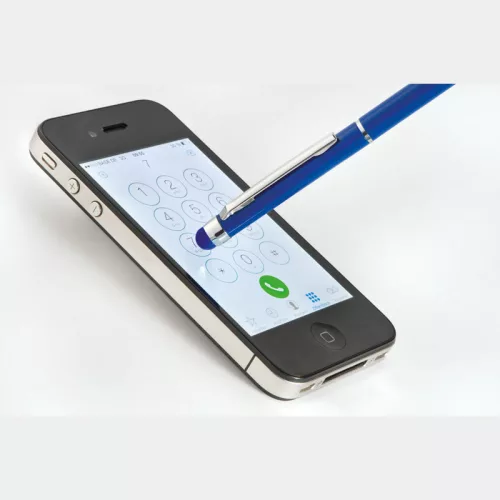 New Orleans fém golyós- és érintőtoll (13,8 × ø 0,8 cm, Kék)