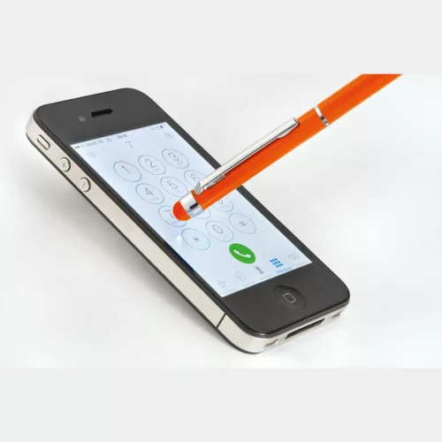 New Orleans fém golyós- és érintőtoll (13,8 × ø 0,8 cm, Narancssárga)