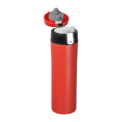Bucharest fém termosz, 500 ml (23,5 × ⌀ 6,2, Piros)
