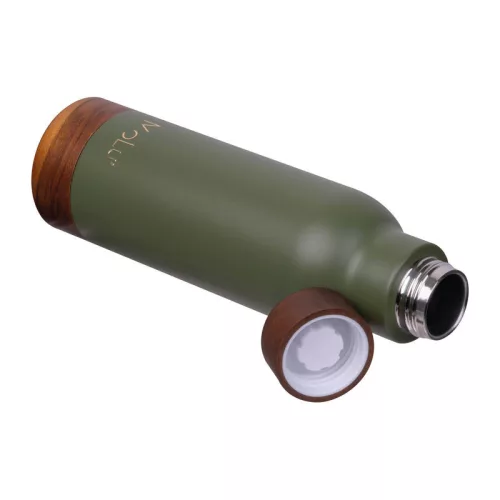 Côte d’Azur duplafalú ivópalack, 630 ml (ø 7,4 x 25,6 cm, Khaki)