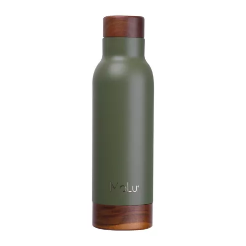 Côte d’Azur duplafalú ivópalack, 630 ml (ø 7,4 x 25,6 cm, Khaki)
