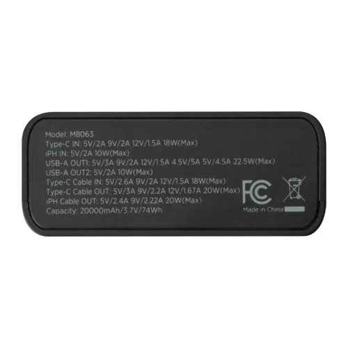Marbella powerbank, 20.000 mAh
