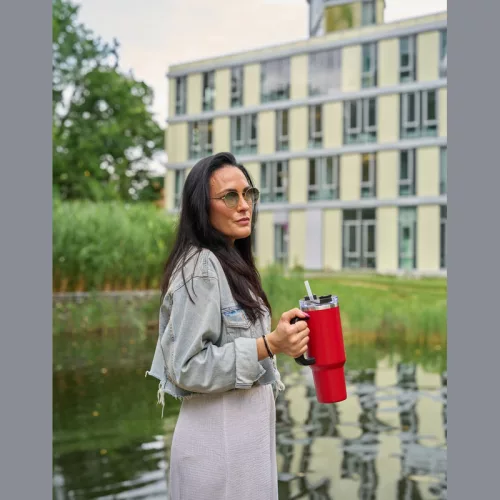 Tel Aviv XXL ivópalack, 1200 ml (ø 9,9 x 27 cm, Piros)