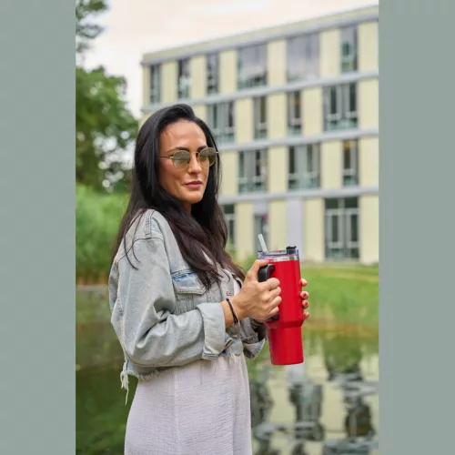 Tel Aviv XXL ivópalack, 1200 ml (ø 9,9 x 27 cm, Piros)