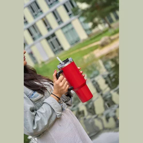 Tel Aviv XXL ivópalack, 1200 ml (ø 9,9 x 27 cm, Piros)