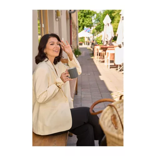 Trezzo rozsdamentes acél bögre, 350 ml (ø 8,6 x 8,8 cm, Sötétszürke)