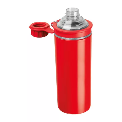Monza duplafalú ivópalack, 500 ml (ø 7,5 x 22,5 cm, Piros)