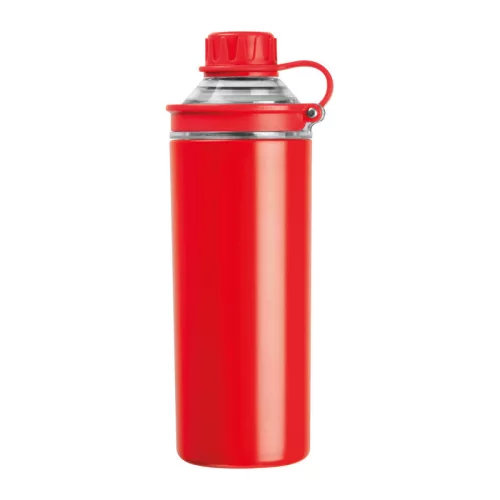 Monza duplafalú ivópalack, 500 ml (ø 7,5 x 22,5 cm, Piros)