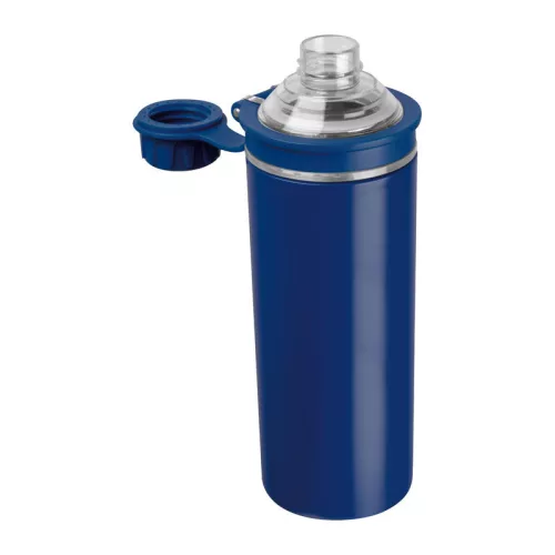 Monza duplafalú ivópalack, 500 ml (ø 7,2 x 22,5 cm, Sötétkék)