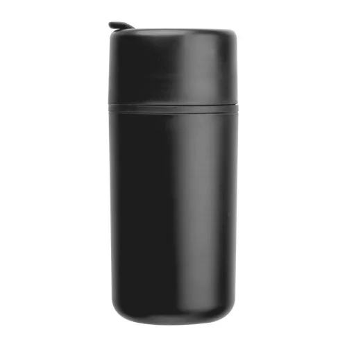 Genoa termoszbögre, 500 ml (ø 7,8 x 18,2 cm, Fekete)