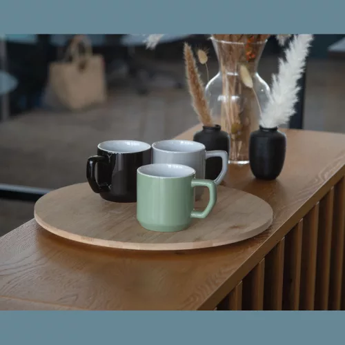 Kijev kerámia bögre, 330 ml (ø 8,9 x 8,7 cm, Zöld)