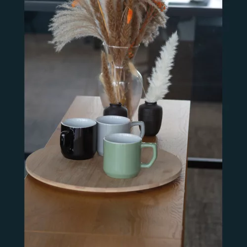 Kijev kerámia bögre, 330 ml (ø 8,9 x 8,7 cm, Zöld)