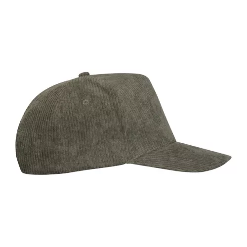 Notre Dame 5 paneles kordbársony baseballsapka (Sötétzöld)