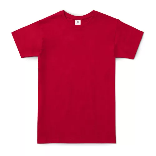 B&C #E150 UNISEX T-SHIRT (M, Deep Red)