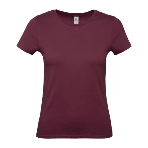 B&C #E150 WOMEN T-SHIRT (M, Burgundy)