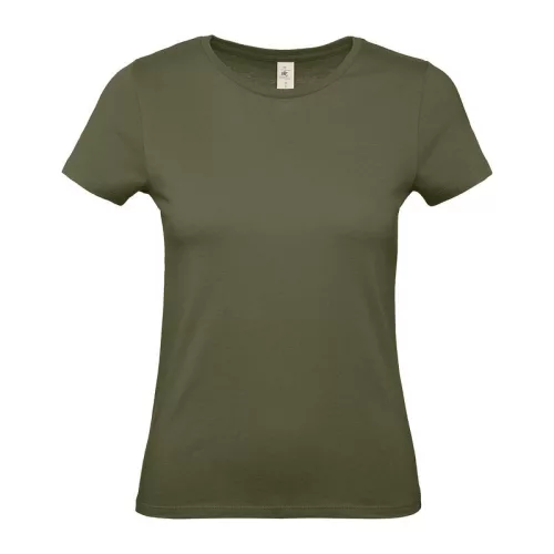 B&C #E150 WOMEN T-SHIRT (S, Urban Khaki)
