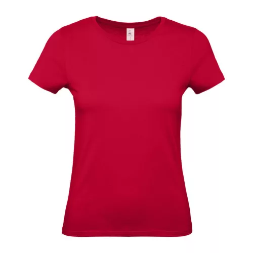 B&C #E150 WOMEN T-SHIRT (M, Deep Red)